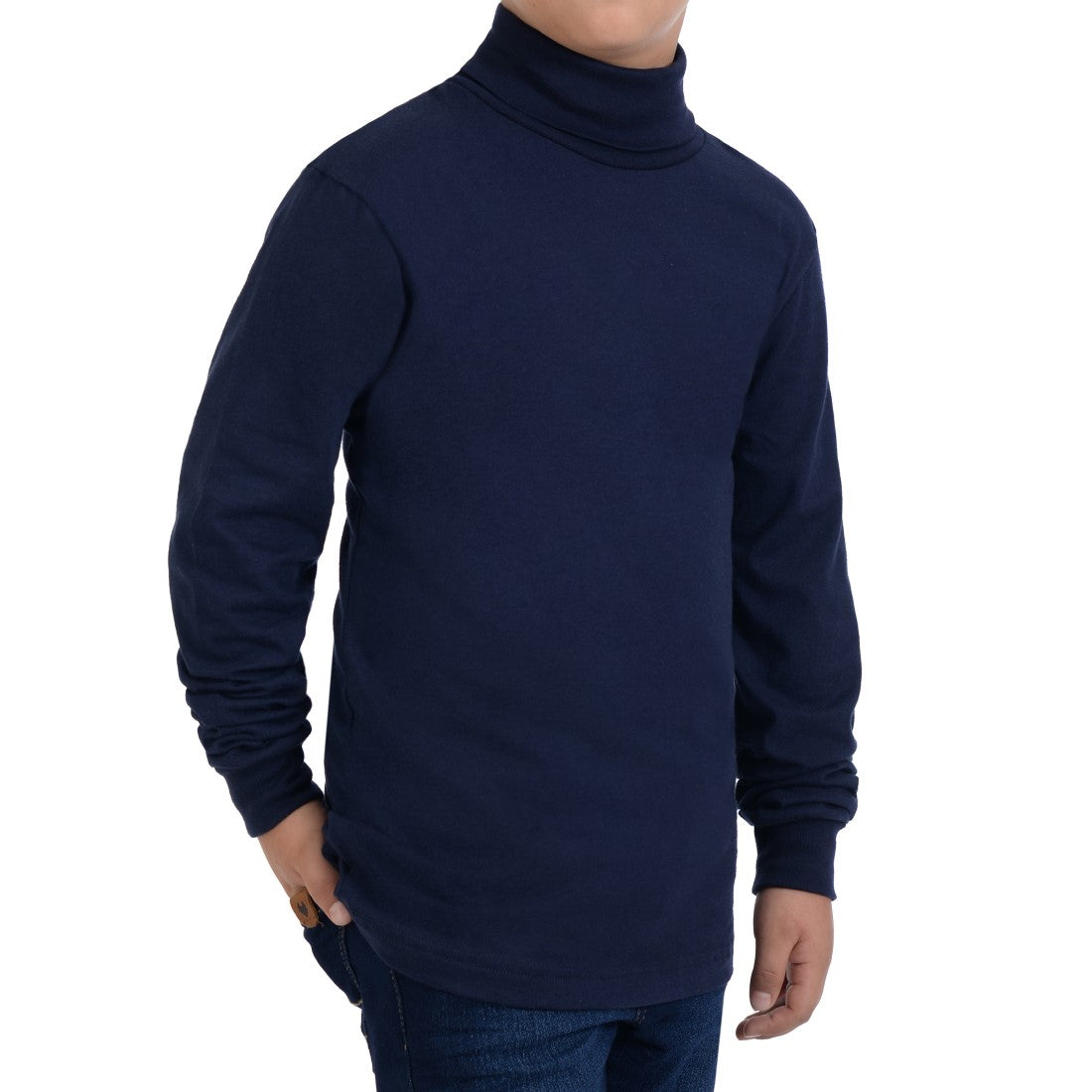 Playera Yale Boys Cuello Redondo Manga Larga Fit 6960 Marino