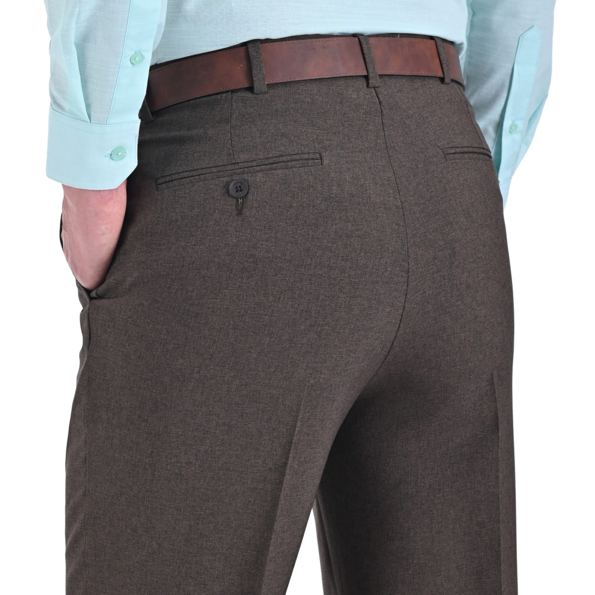 Pantalon de Vestir Sansabelt Regular Fit B202 Tabaco