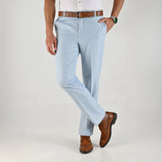 Pantalón de Vestir Yale para Caballero Cintura Ajustable Classic Fit 4703 Azul cielo