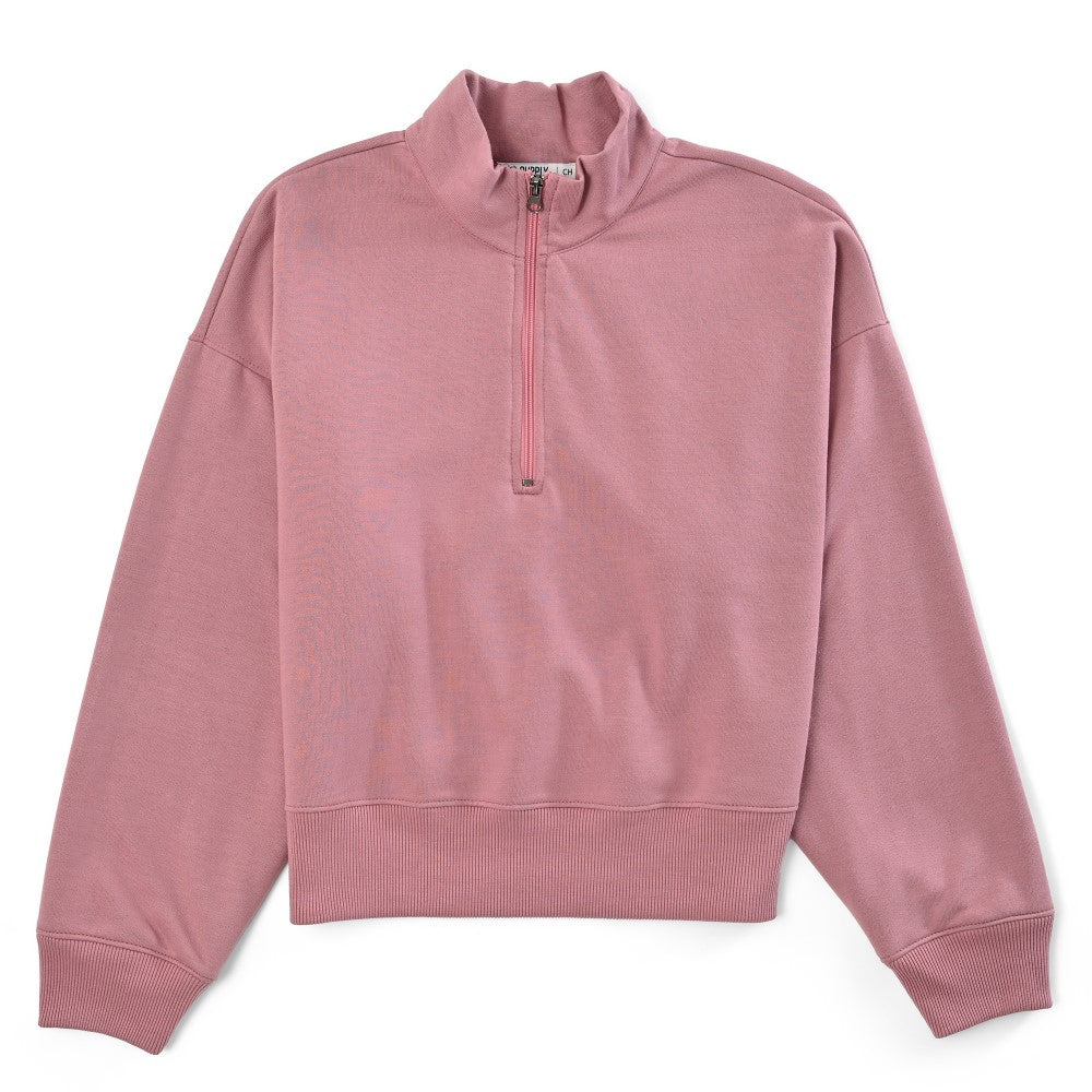 Sudadera Para Dama Supply Company Cuello Alto Con Cierre Fit 6910 Rosa