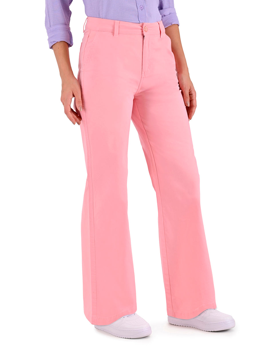 Pantalon Casual Supply Woman Sin Pinzas 0894 Rosa Palido
