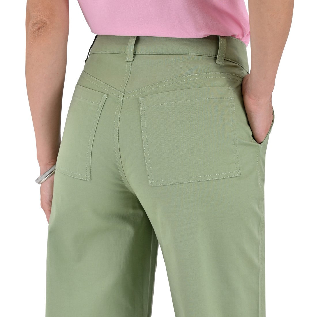 Pantalon Casual Supply Woman Sin Pinzas 0894 Verde Aceituna