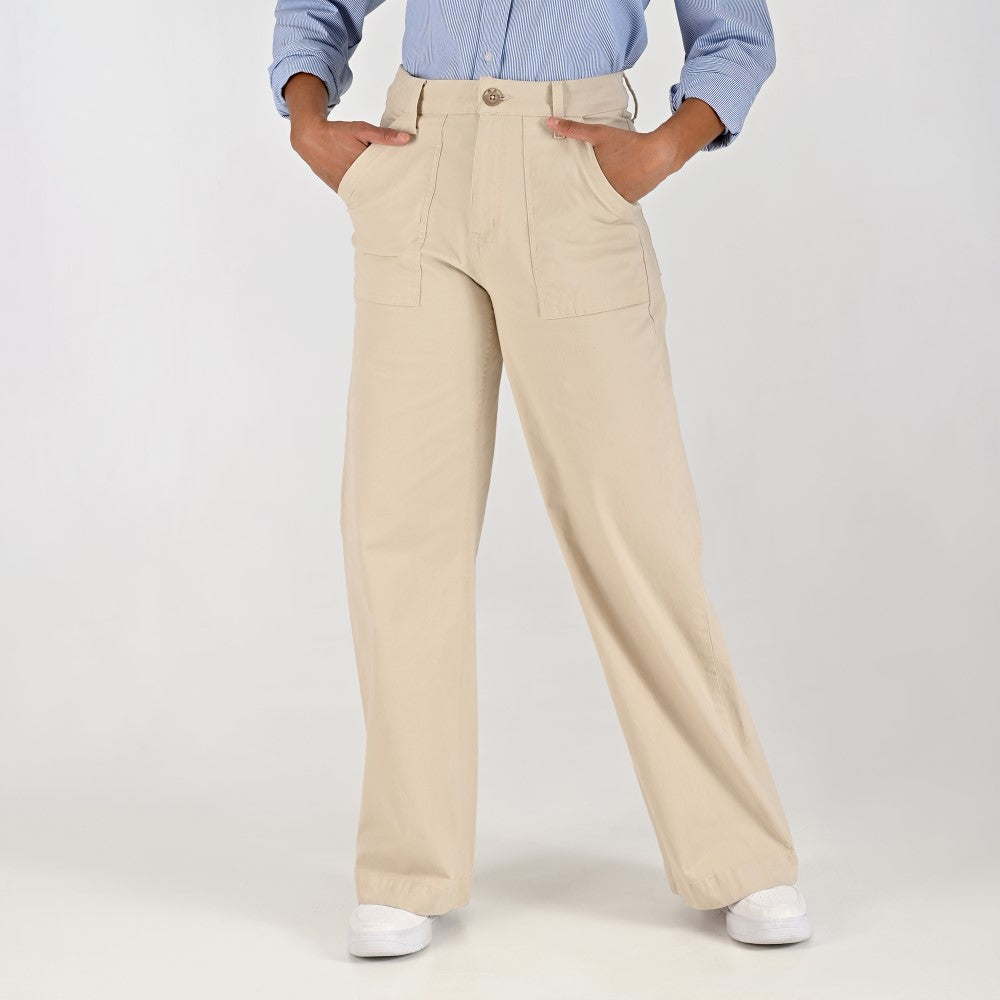 Pantalón Casual Para Dama Supply Woman Straight Fit 5538 Beige claro