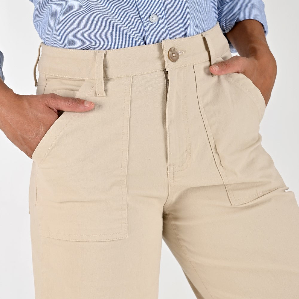 Pantalón Casual Para Dama Supply Woman Straight Fit 5538 Beige claro