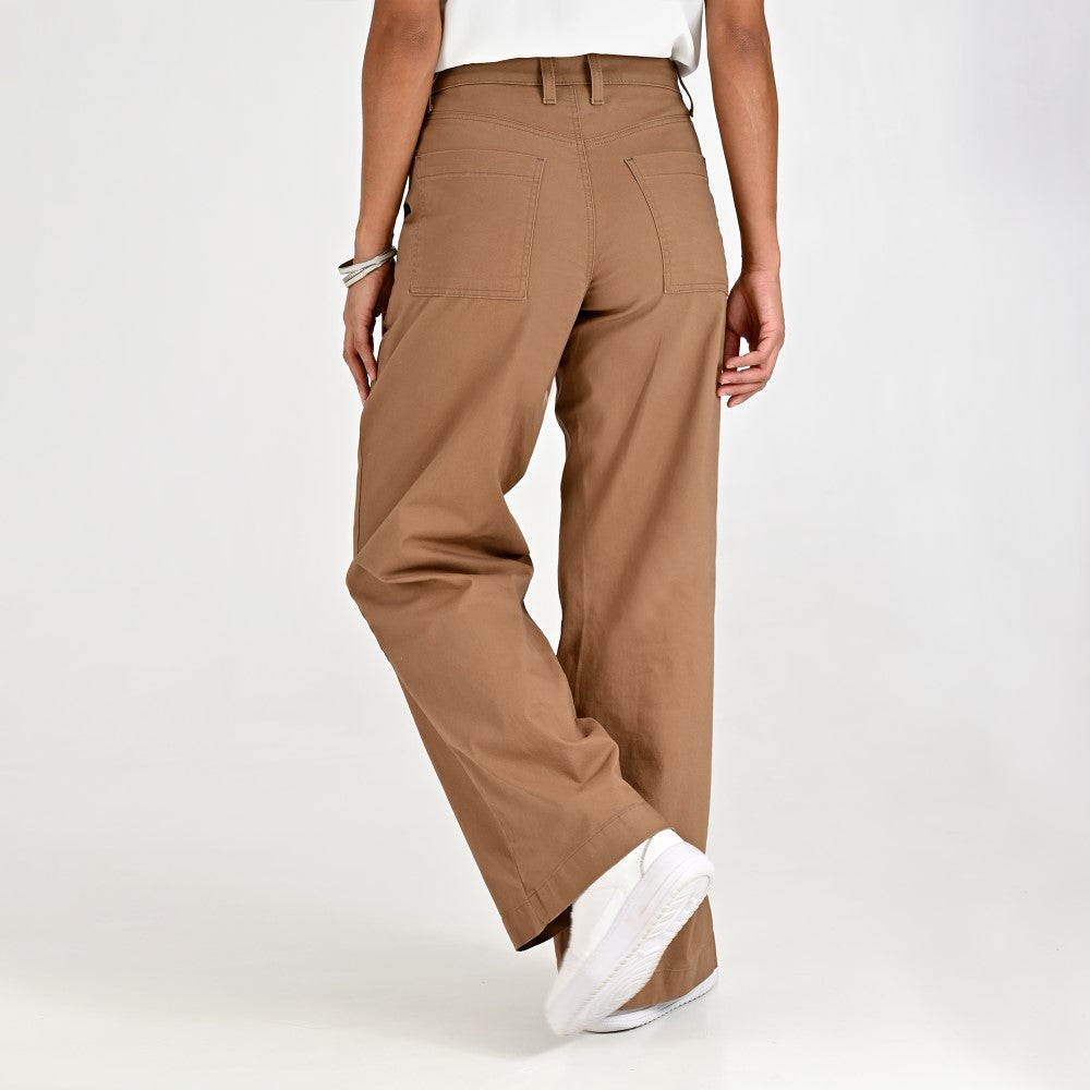 Pantalón Casual Para Dama Supply Woman Straight Fit 5538 Café