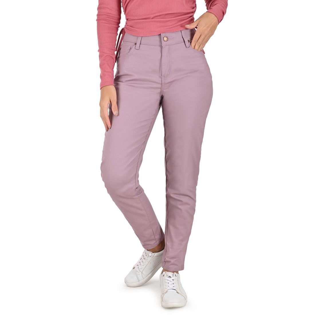Pantalón Vaquero Supply Woman Skinny 0988 Lila Palido