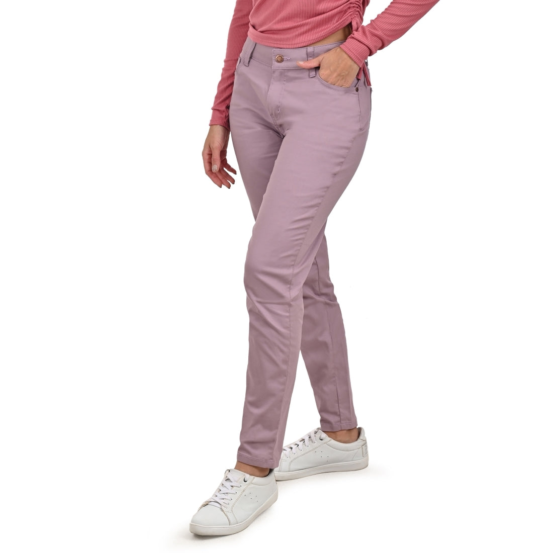 Pantalón Vaquero Supply Woman Skinny 0988 Lila Palido