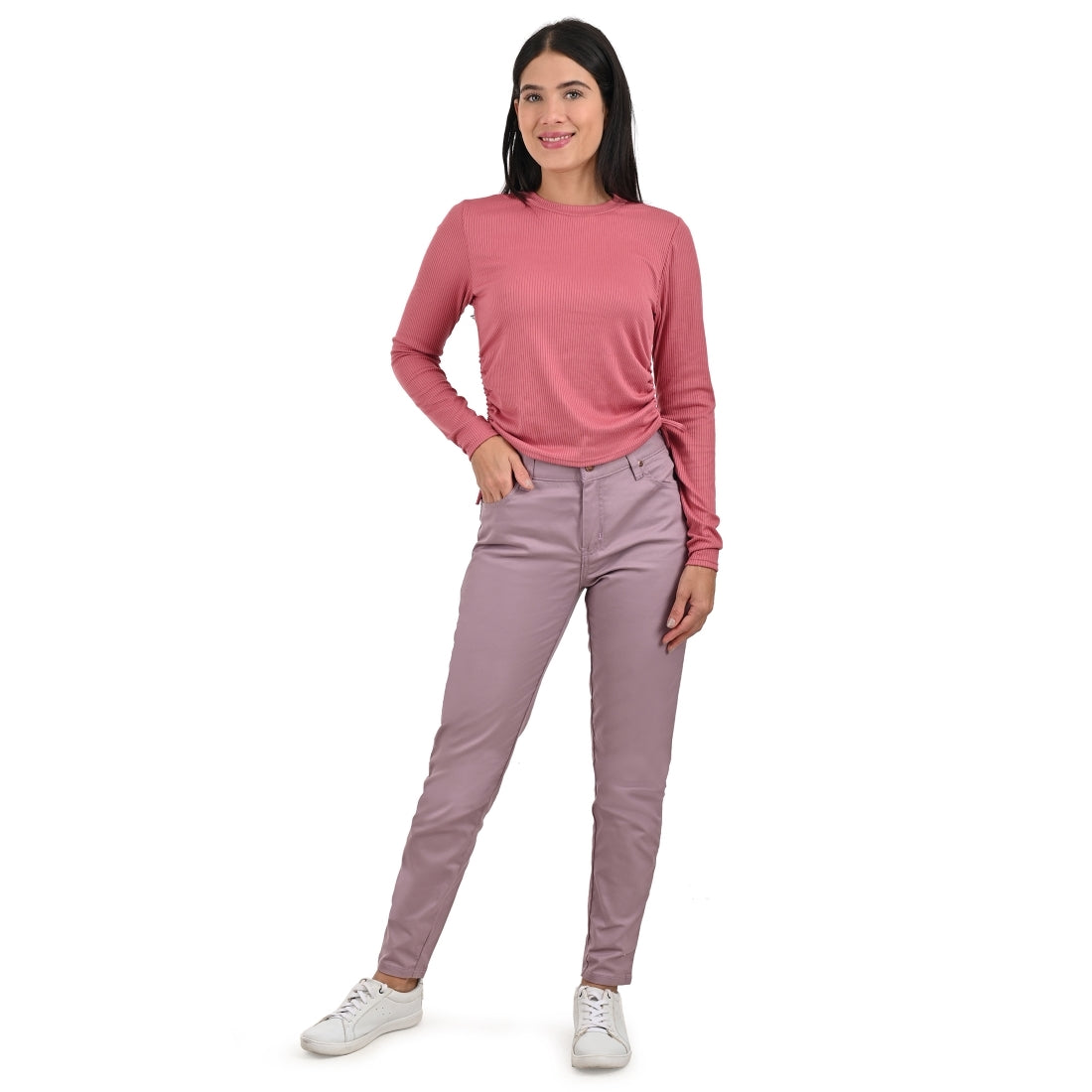 Pantalón Vaquero Supply Woman Skinny 0988 Lila Palido
