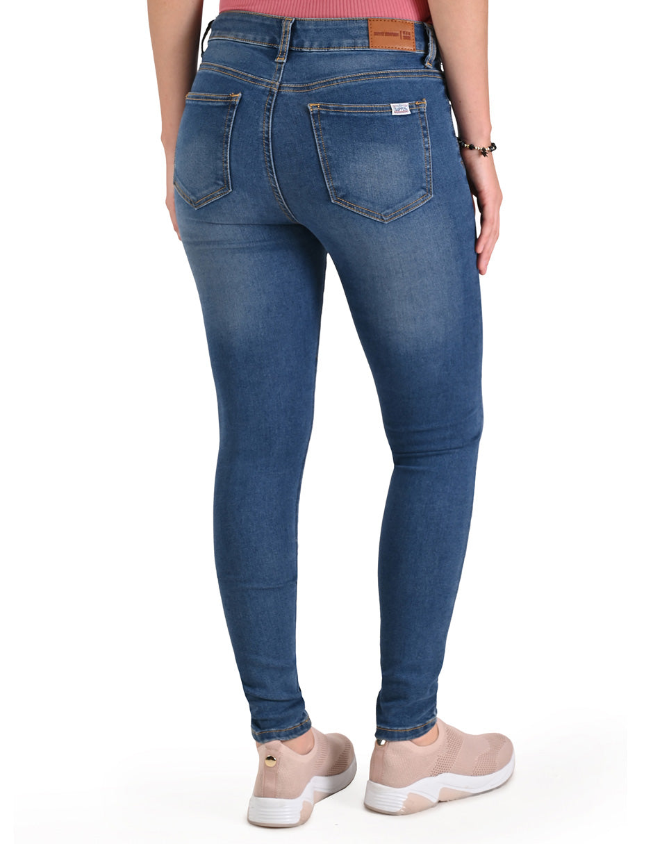 Pantalón Vaquero Supply Woman Skinny 2307 Azul Petroleo