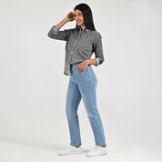 Jeans Para Dama Supply Woman Regular Fit 2384 Azul Petróleo