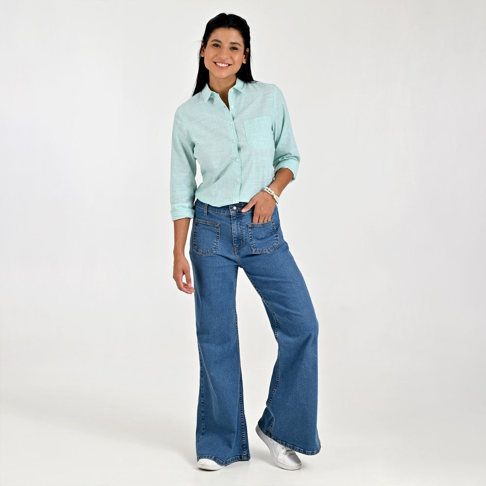 Jeans Para Dama Supply Woman Regular Fit 2384 Azul Plumbago