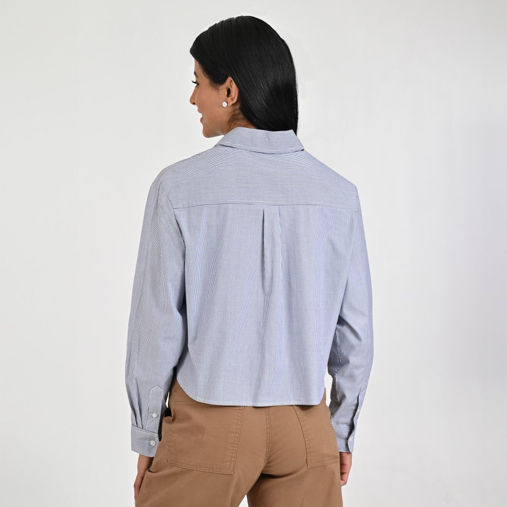 Blusa Para Dama Supply Woman Manga Larga 8154 Azul Marino