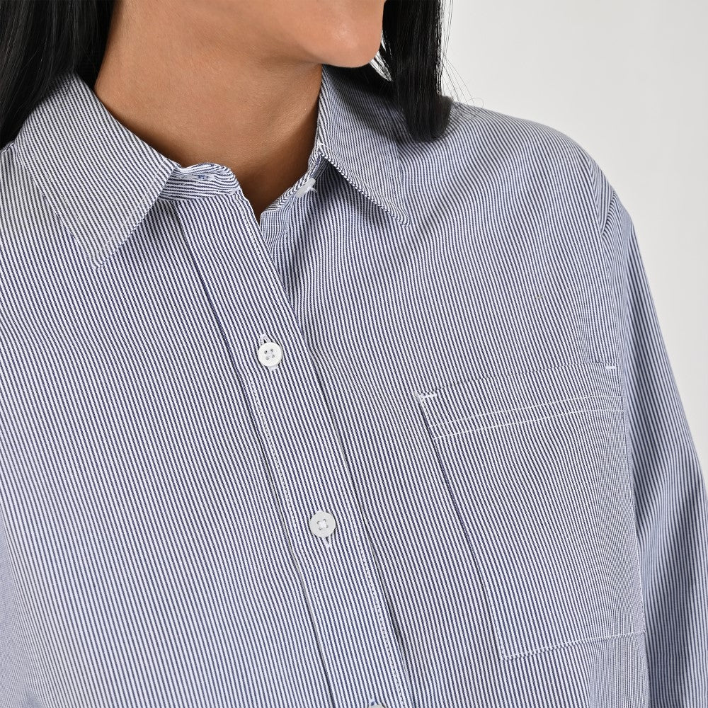 Blusa Para Dama Supply Woman Manga Larga 8154 Azul Marino