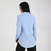 Blusa Para Dama Supply Woman Manga Larga Camisera 7981 Azul
