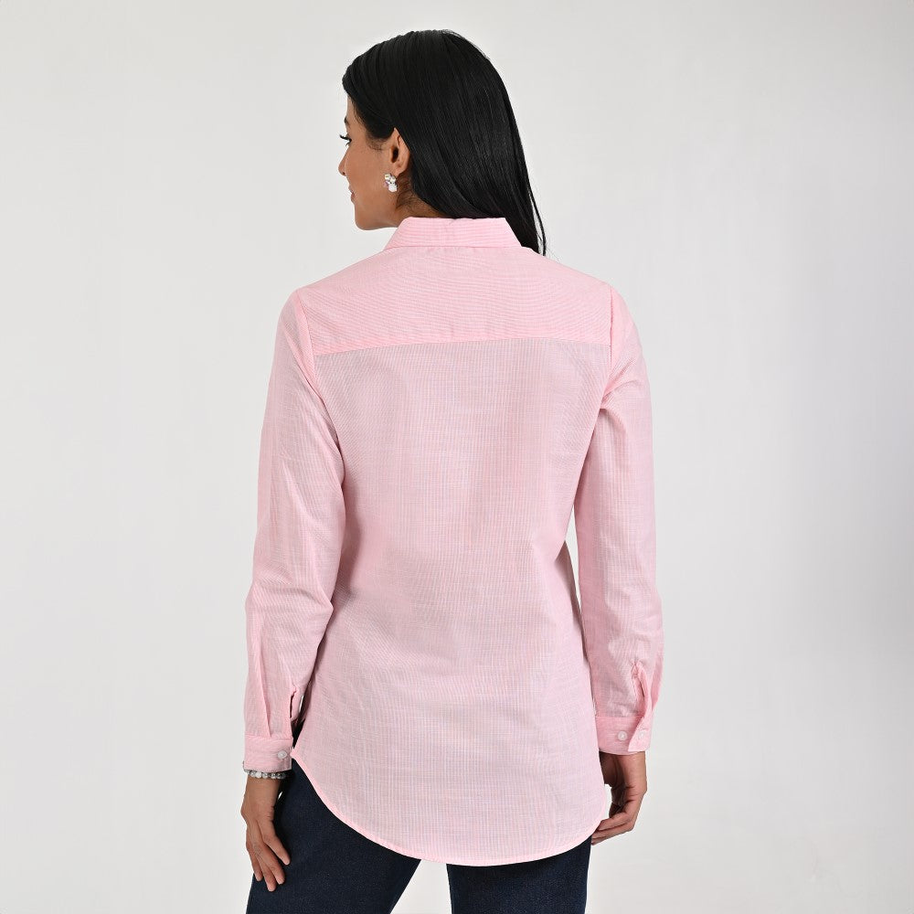 Blusa Para Dama Supply Woman Manga Larga Camisera 7981 Coral