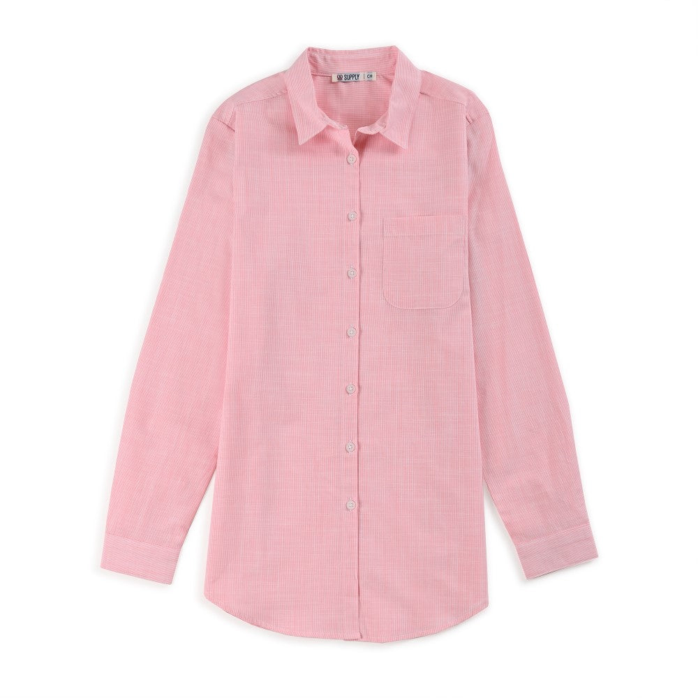Blusa Para Dama Supply Woman Manga Larga Camisera 7981 Coral