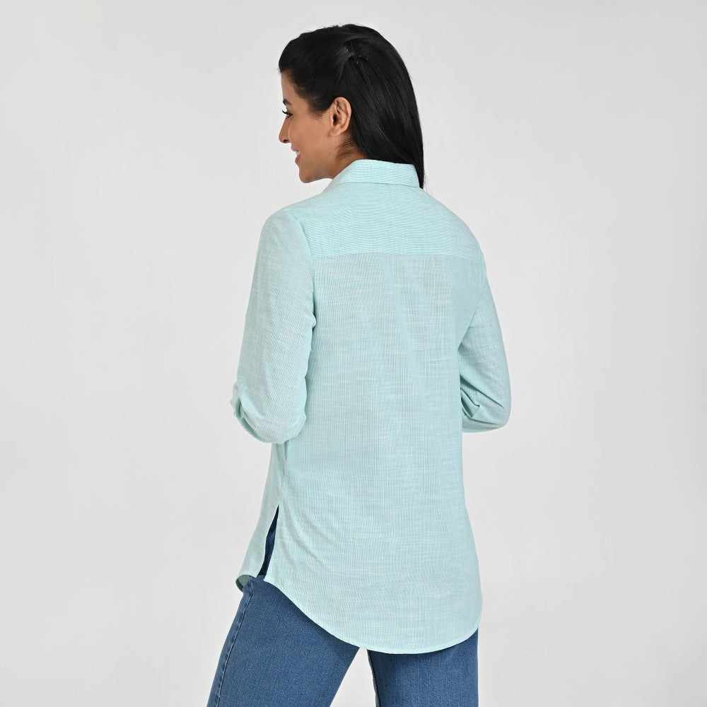 Blusa Para Dama Supply Woman Manga Larga Camisera 7981 Verde
