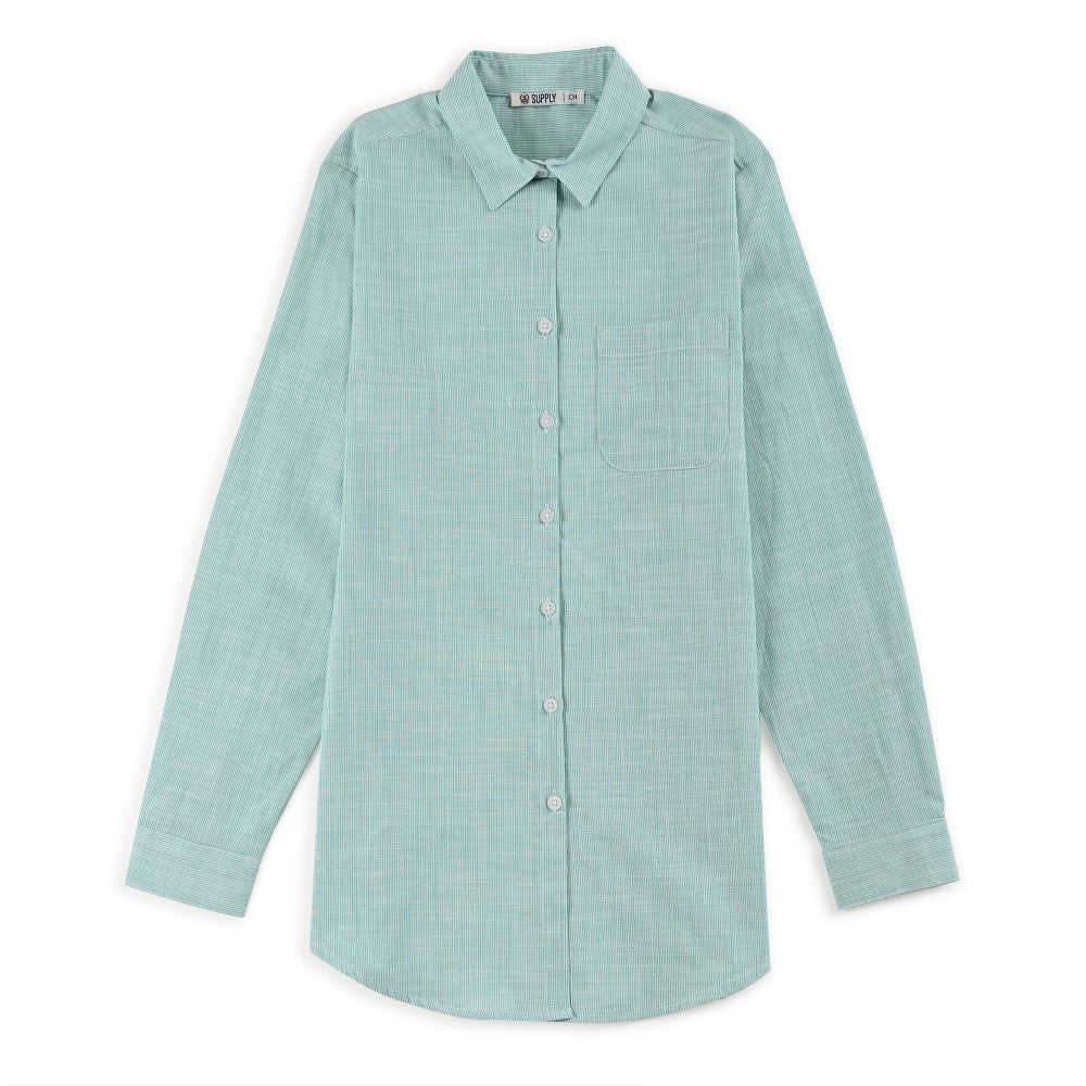 Blusa Para Dama Supply Woman Manga Larga Camisera 7981 Verde