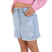 Falda corta Supply Company de Mezclilla Azul Plumbago