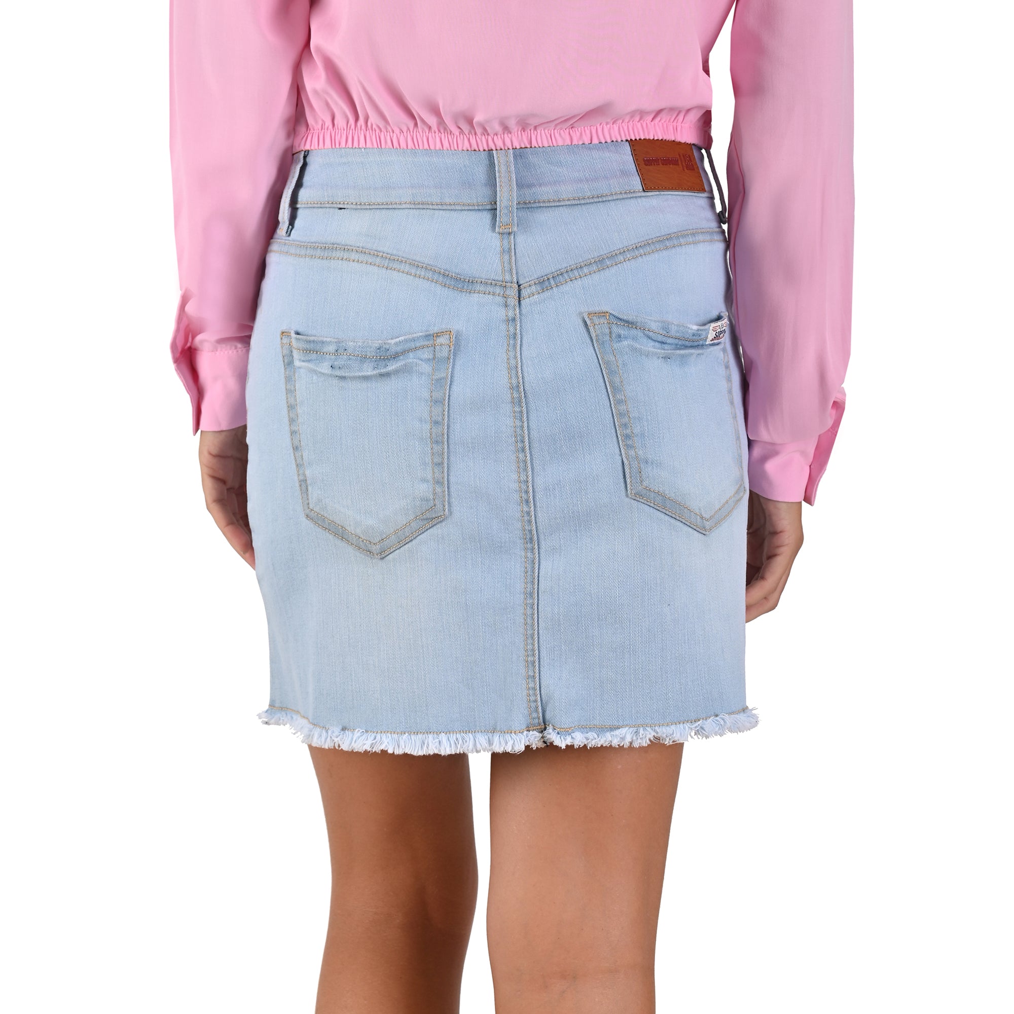 Falda corta Supply Company de Mezclilla Azul Plumbago