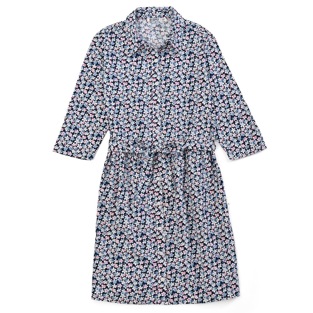 Vestido Camisero Supply Woman Manga 3/4 7727 Azul marino
