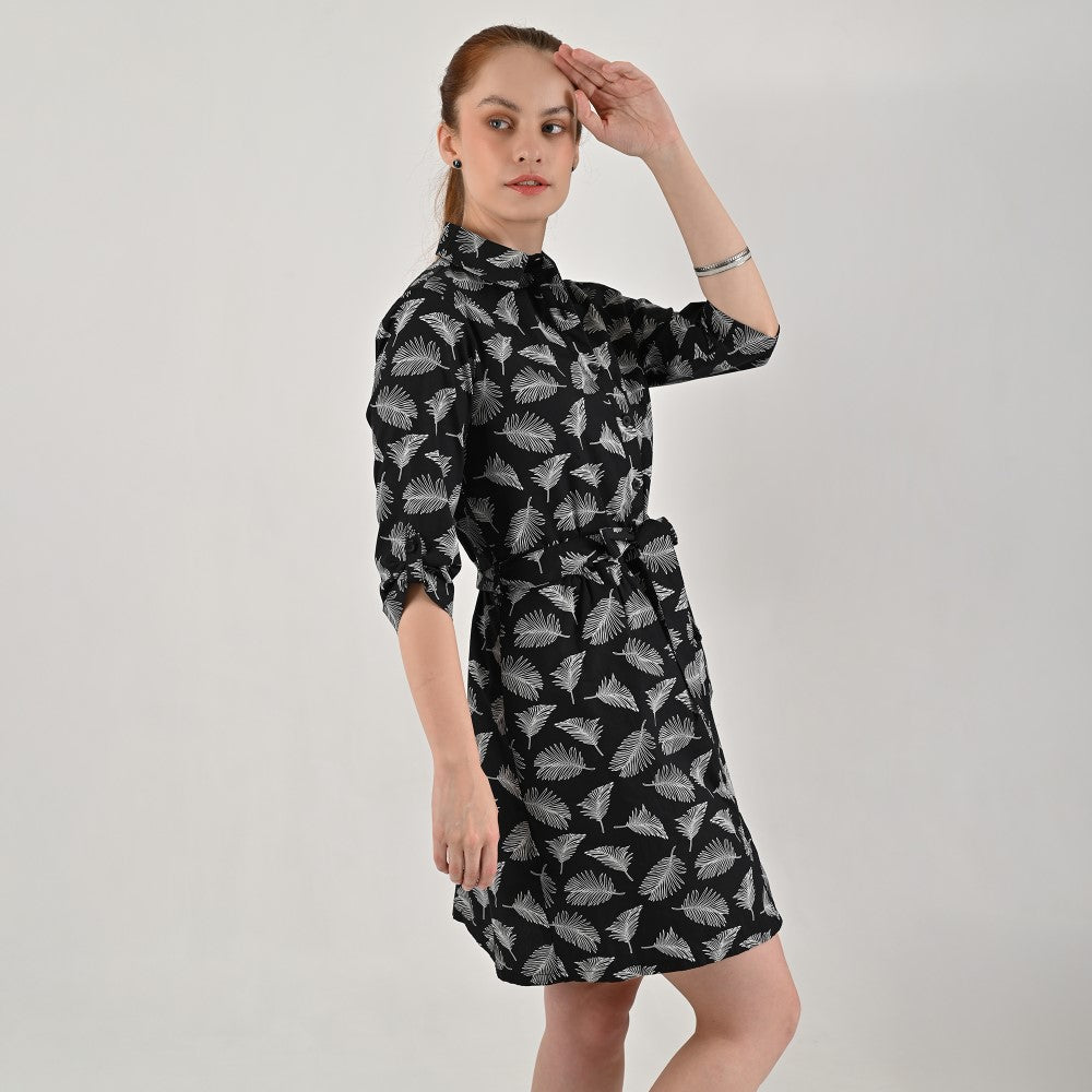 Vestido Camisero Supply Woman Manga 3/4 7730 Negro