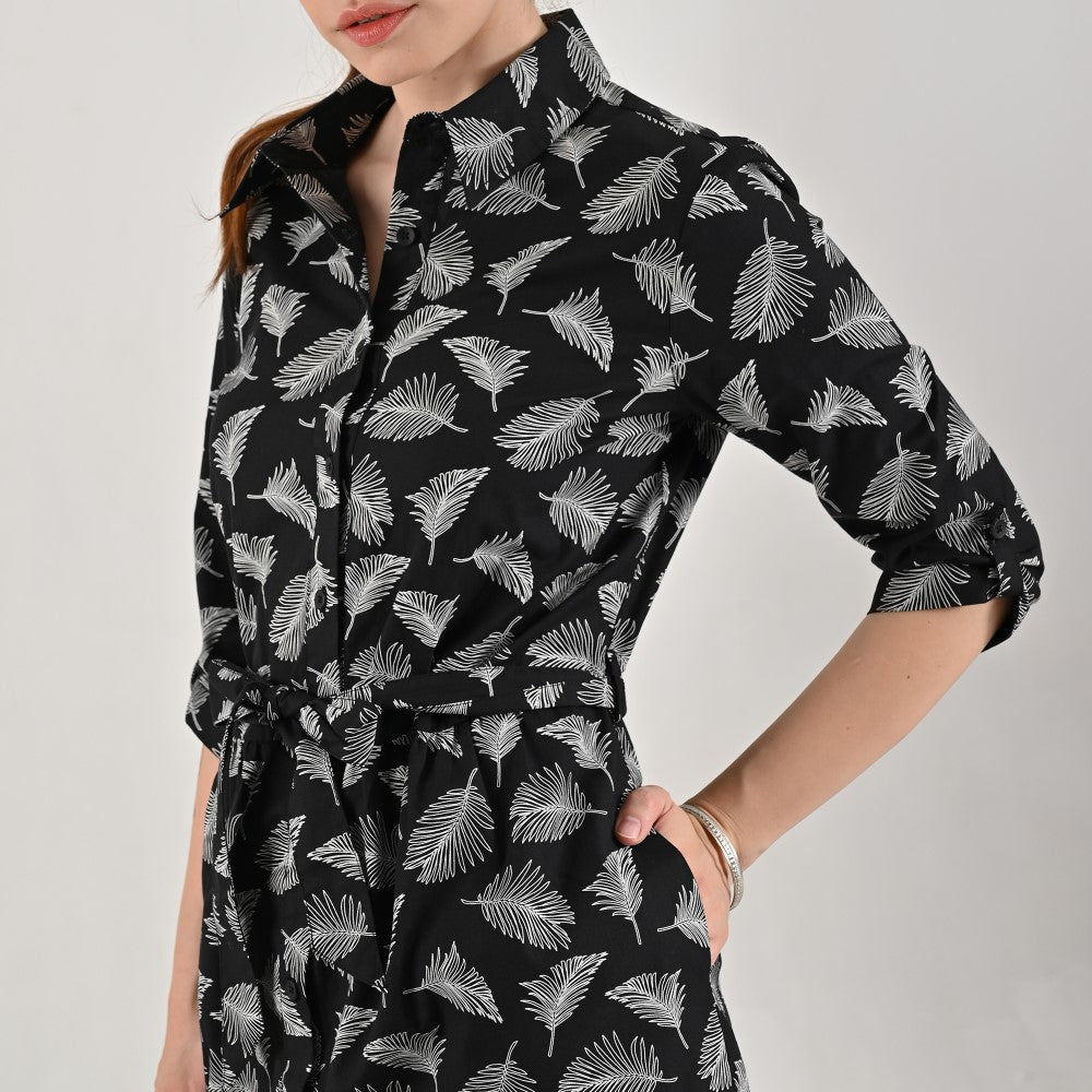 Vestido Camisero Supply Woman Manga 3/4 7730 Negro