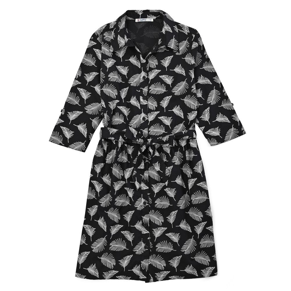 Vestido Camisero Supply Woman Manga 3/4 7730 Negro