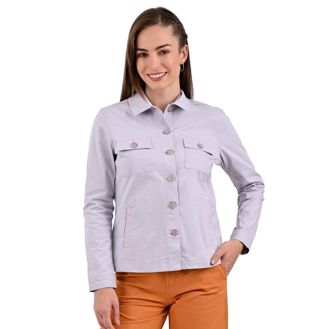 Chamarra Casual Supply Company con botones Lila