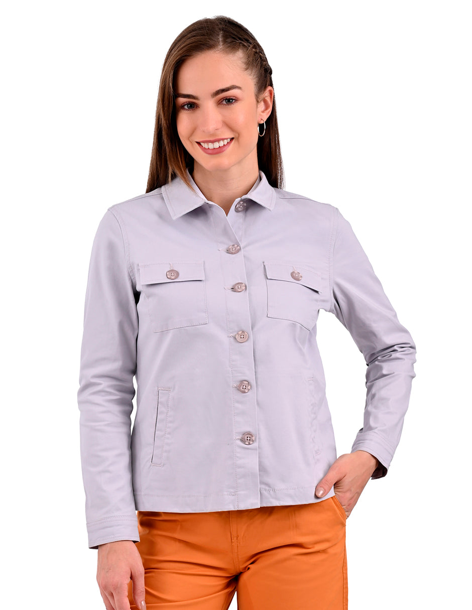 Chamarra de Gabardina Supply Woman 0894 Lila
