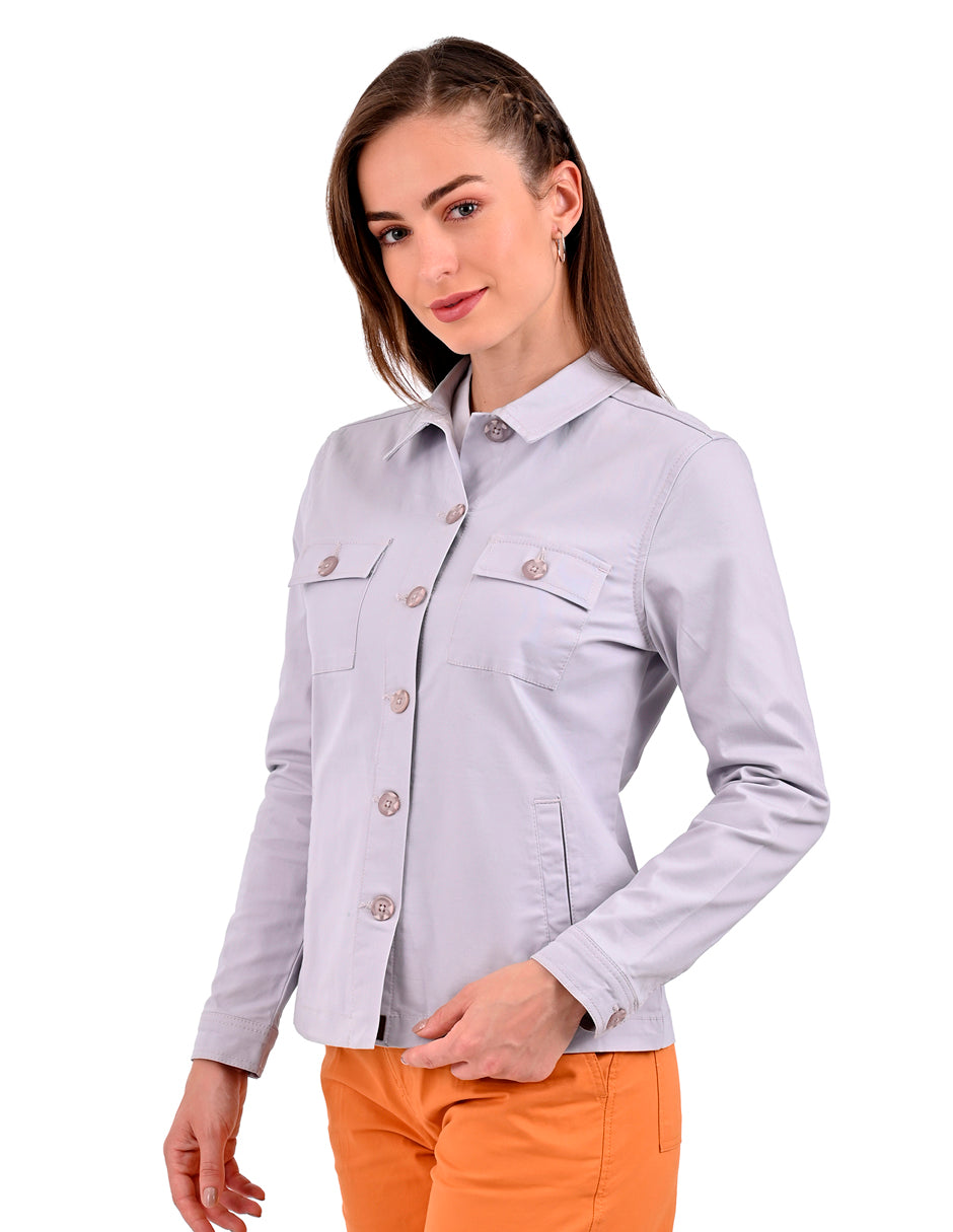 Chamarra de Gabardina Supply Woman 0894 Lila