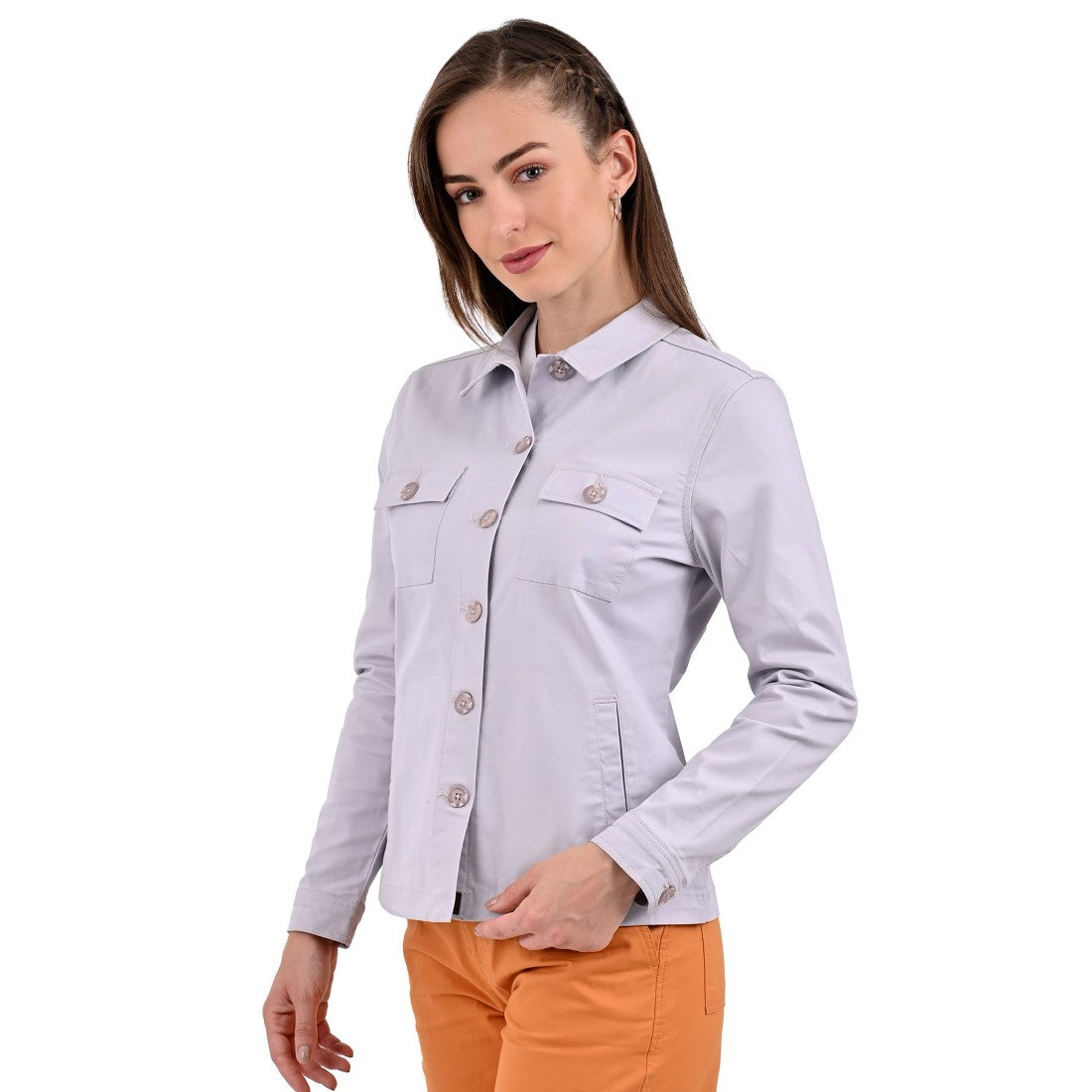 Chamarra Casual Supply Company con botones Lila