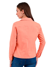 Chamarra de Gabardina Supply Woman 0894 Mamey