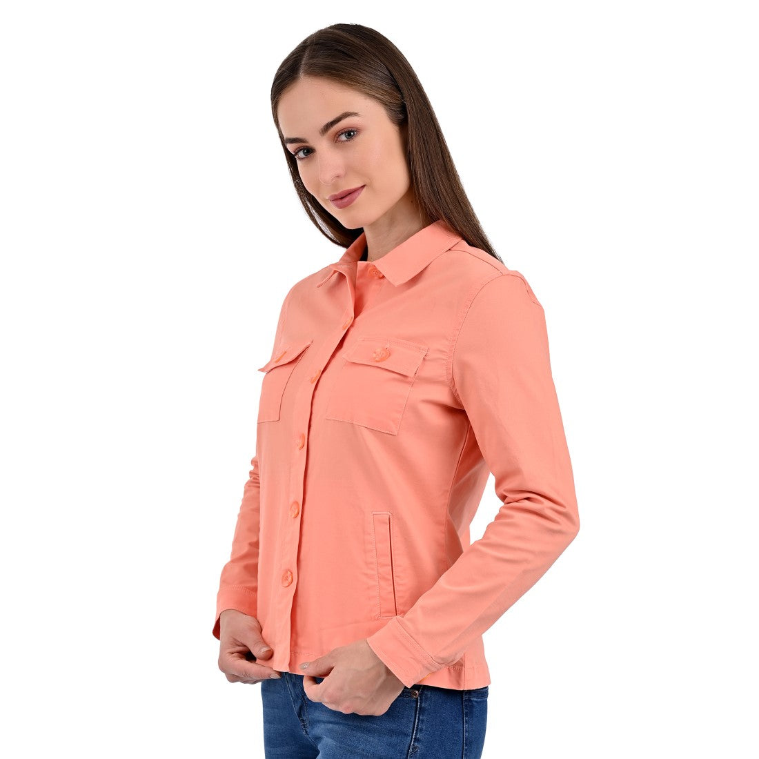 Chamarra Casual Supply Company con botones Mamey