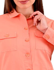Chamarra de Gabardina Supply Woman 0894 Mamey