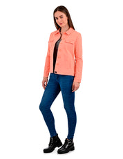 Chamarra Casual Supply Company con botones Mamey