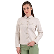 Chamarra Casual Supply Company con botones Beige