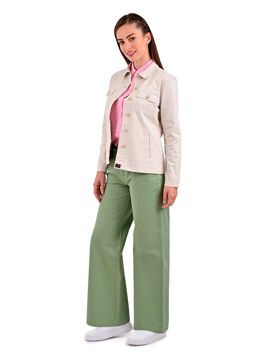 Chamarra de Gabardina Supply Woman 0894 Beige