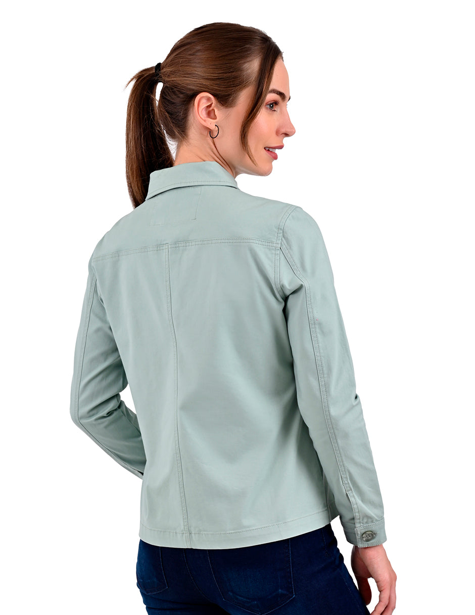 Chamarra de Gabardina Supply Woman 0894 Verde Laurel
