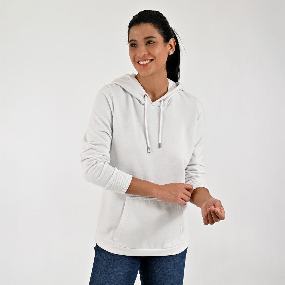 Sudadera Para Dama Supply Woman Con Capucha C910 Blanco