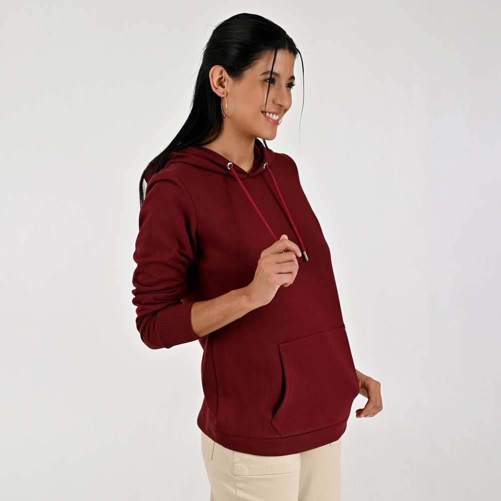 Sudadera Para Dama Supply Woman Con Capucha C910 Vino
