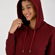Sudadera Para Dama Supply Woman Con Capucha C910 Vino