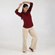 Sudadera Para Dama Supply Woman Con Capucha C910 Vino