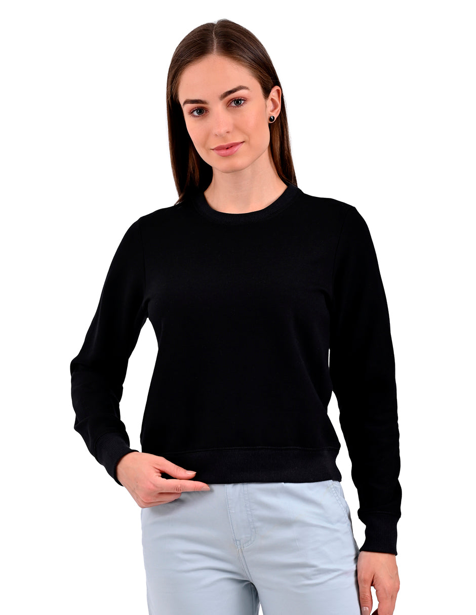 Sudadera Supply Woman Cuello Redondo 6910 Negro