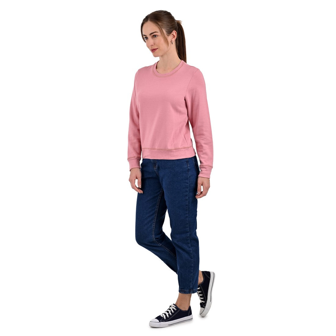 Sudadera Supply Company cuello redondo Rosa