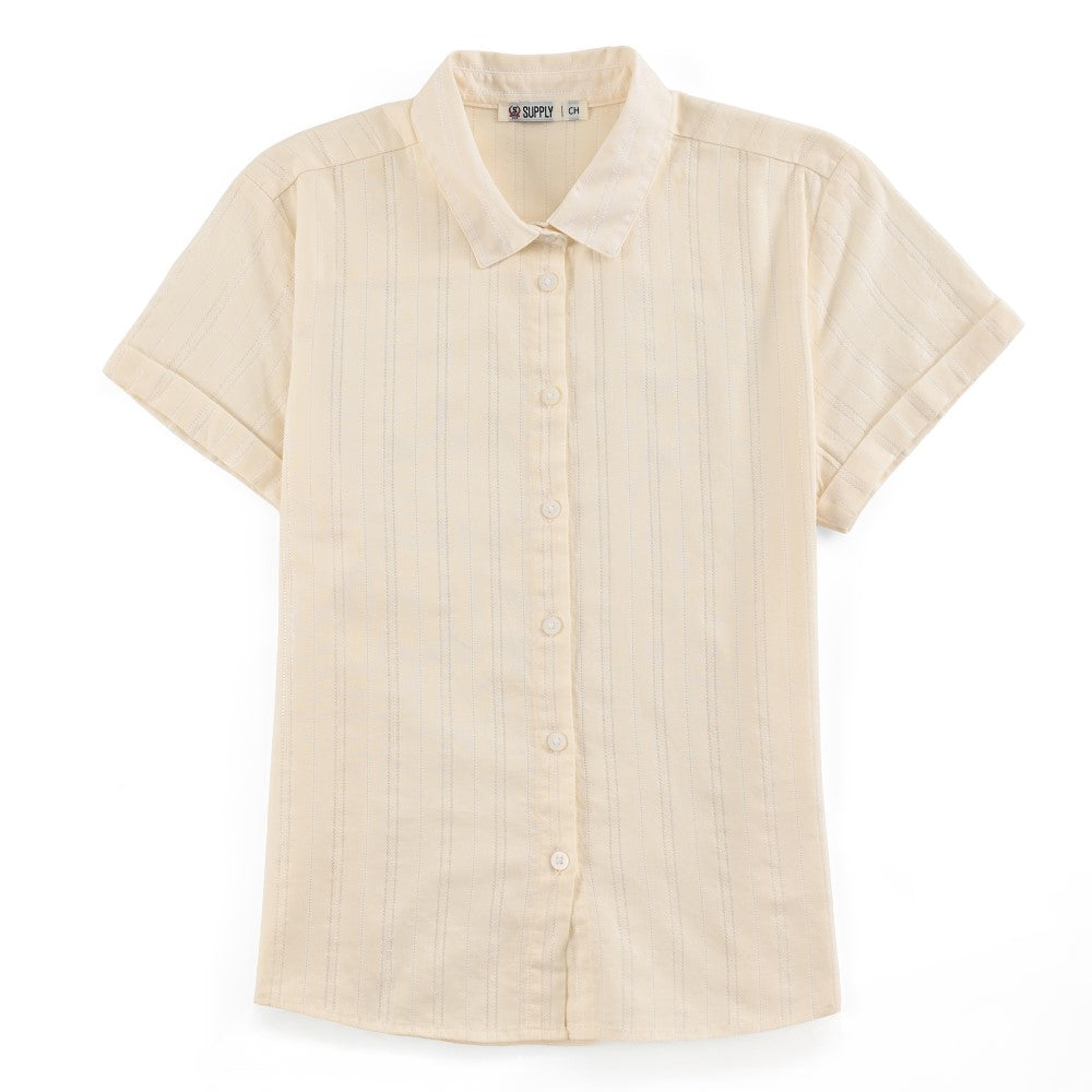 Blusa camisera Supply Woman Manga corta 7733 Hueso