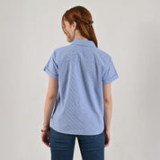Blusa camisera Supply Woman Manga corta 7734 Azul Cielo