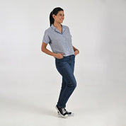 Blusa Para Dama Supply Woman Manga Corta Camisera 7983 Azul Marino