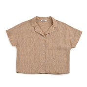 Blusa Para Dama Supply Woman Manga Corta Camisera 7983 Beige Claro