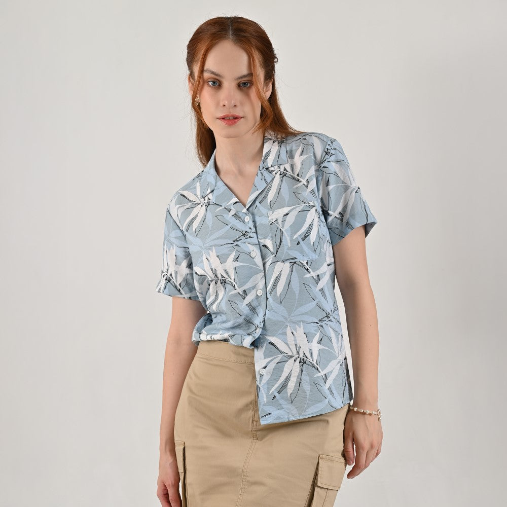 Blusa camisera Supply Woman Manga corta 7735 Azul